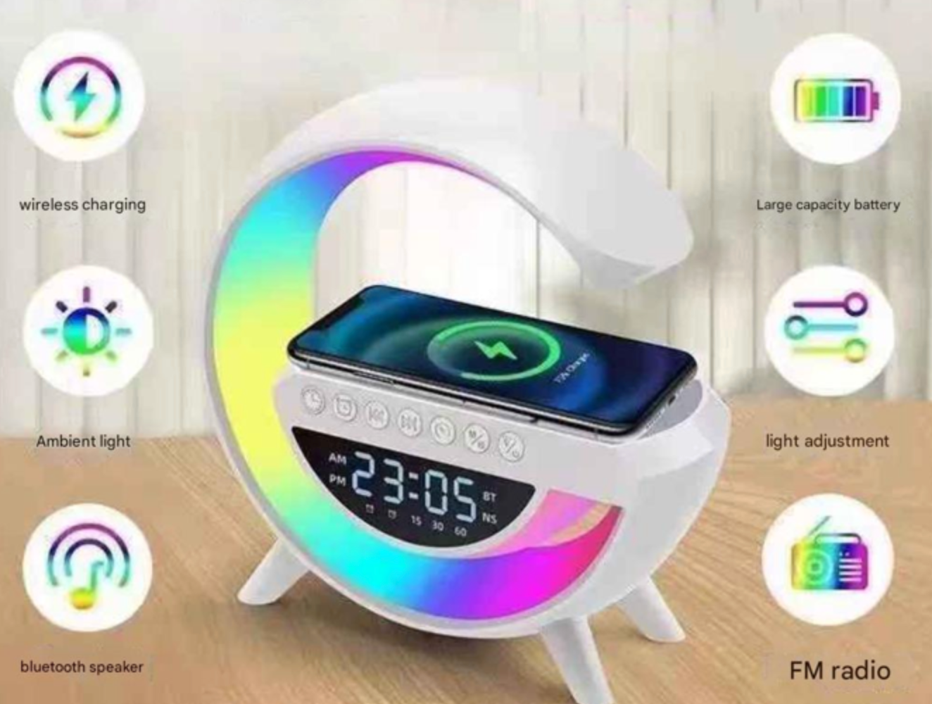 Smart G Lamp Night Light Bluetooth Speaker